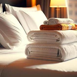 High-quality bed linens and towels